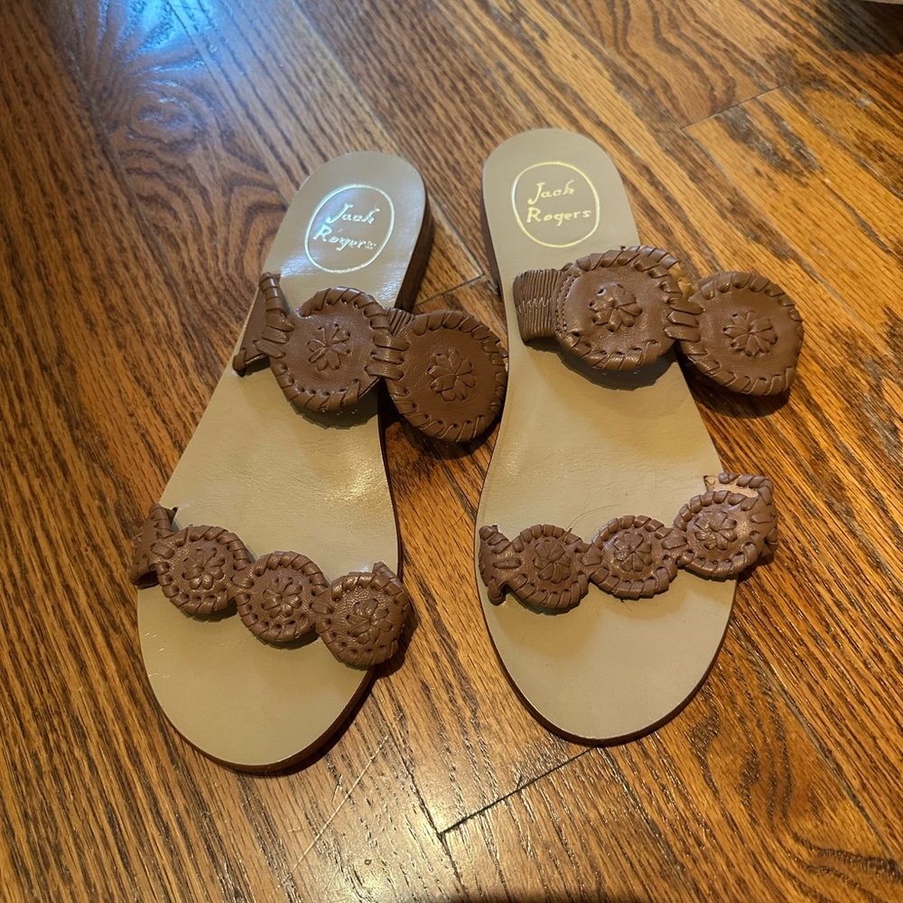 🚨2/$25 Jack Rogers Brown Leather Sandals
